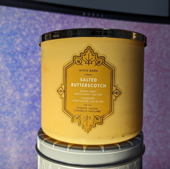 B&BW Salted Butterscotch 3-Wick Candle - Picture 1 of 2